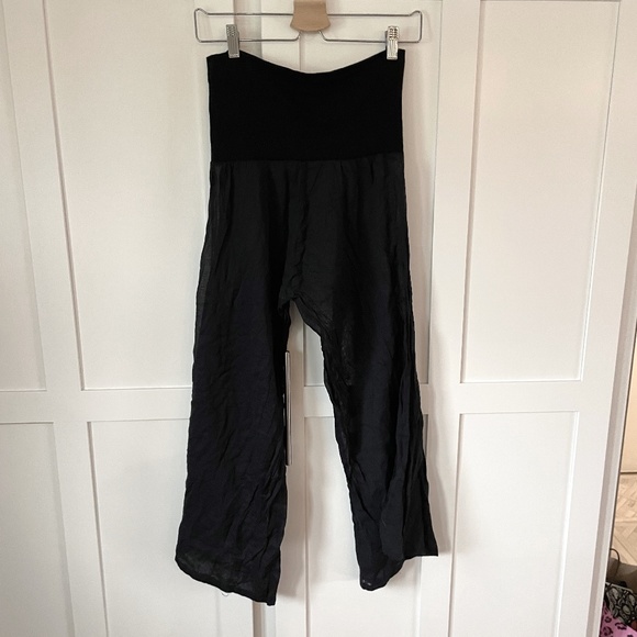 Egyptian Florida Cotton Co Anthropologie Foldover Beach Sheer Pant Small - Picture 2 of 8